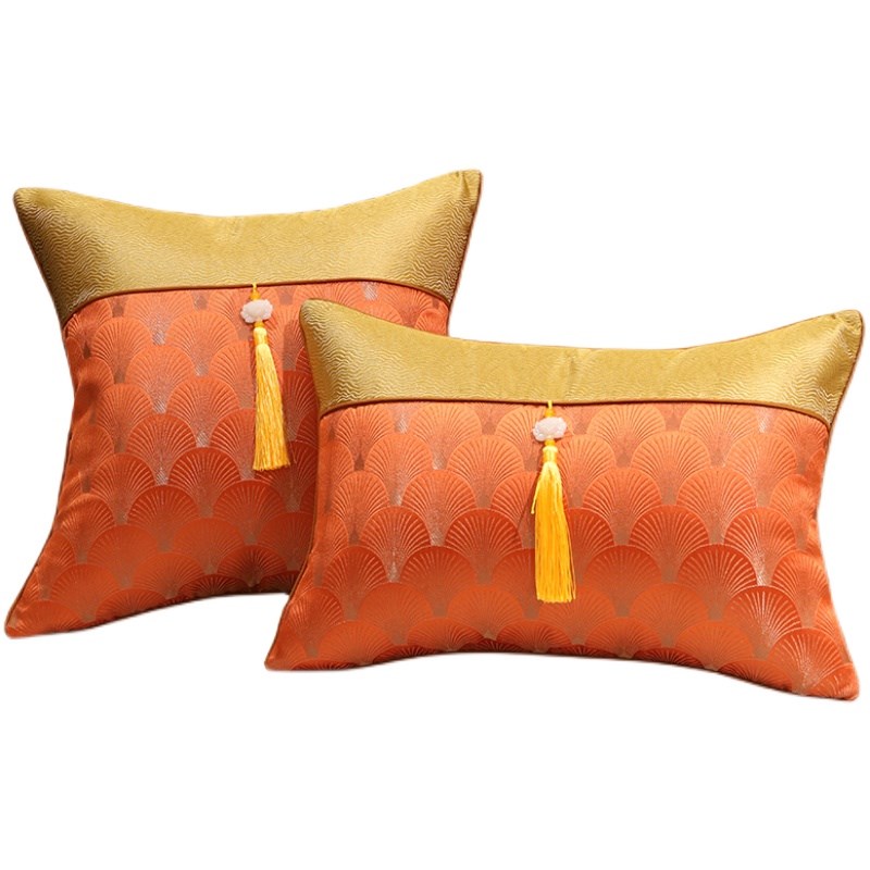 中式轻奢抱枕沙发靠枕办公室护腰枕床头靠垫Q大靠背抱枕套含枕芯 - 图2