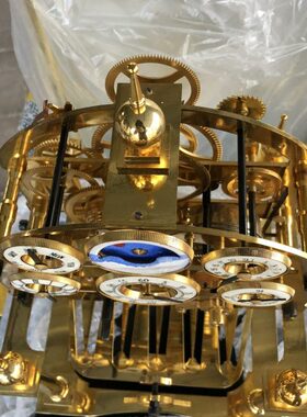 镀金滚球钟纯铜月相滚球钟