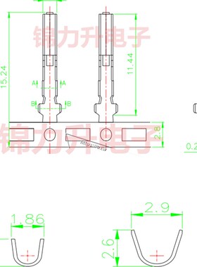 JST胶壳2.54mm间距JST-2P空中对插公母对接连接器插接件公母端子