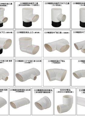 移位器配件接头马桶蹲便坐便移位器扁管弯头三通扁管地漏三通直接
