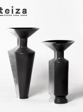 Oteiza现代简约陶瓷花器样板间售楼处客厅书房软装插花花瓶装饰品