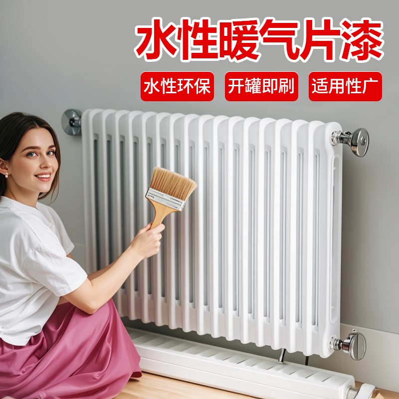 水性油漆金属防锈漆家用白色暖气片漆修N补防腐翻新改色银粉漆 - 图0
