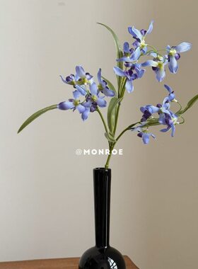 细颈瓶 简约现代高品质黑色咖色长颈窄口陶瓷瓶桌面水养插花装饰