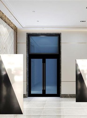 黑白双色大理石柱摆件落地基座酒店会所展示品放置阵示台底座