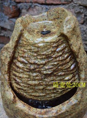 陶瓷流水器喷泉工艺品中式家居办公桌面摆设客厅水景创意装饰摆件