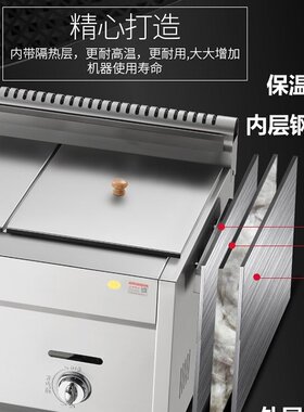 2024新款4头燃气煮面炉商用分煮炉煤气麻辣烫机煲汤生铁灶头摆摊