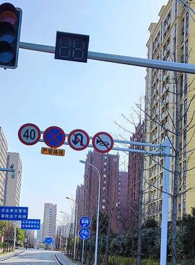 一体化交通信号灯加工户外路口led红绿信号灯多功能灯杆红绿