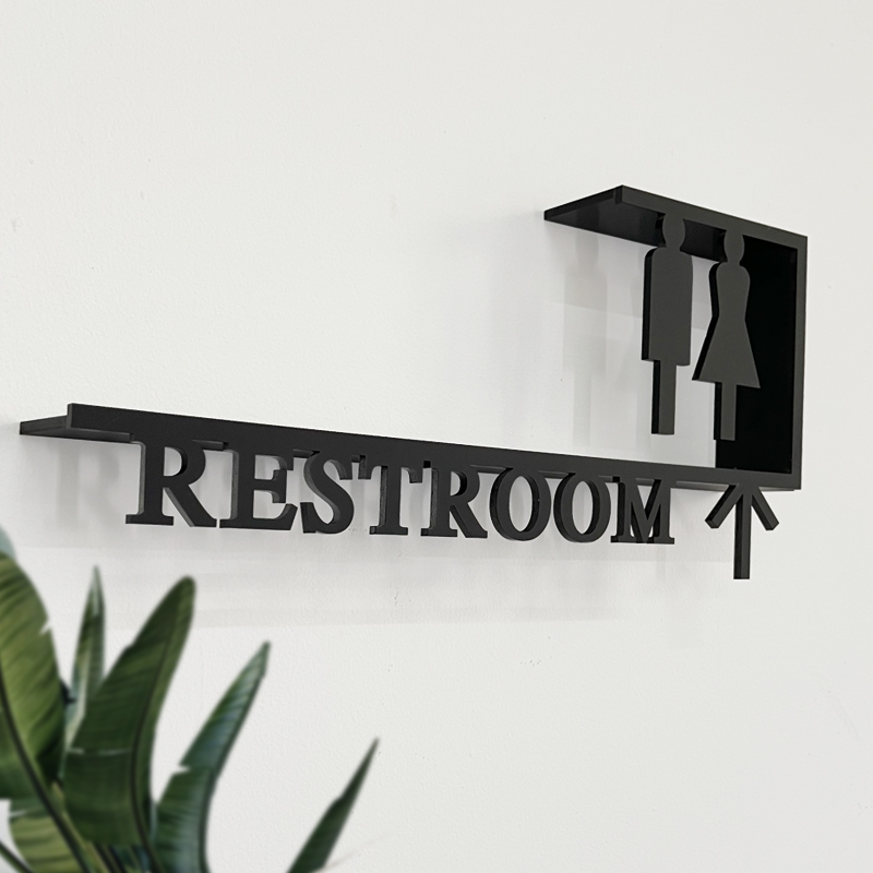 酒店洗手间指示牌男女厕所标识牌公共卫生间标志门牌创意挂牌定制 - 图1