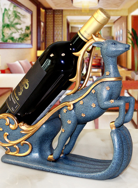 欧式红酒架摆件现代轻奢酒柜装饰品时尚简约创意葡萄酒托置物架子