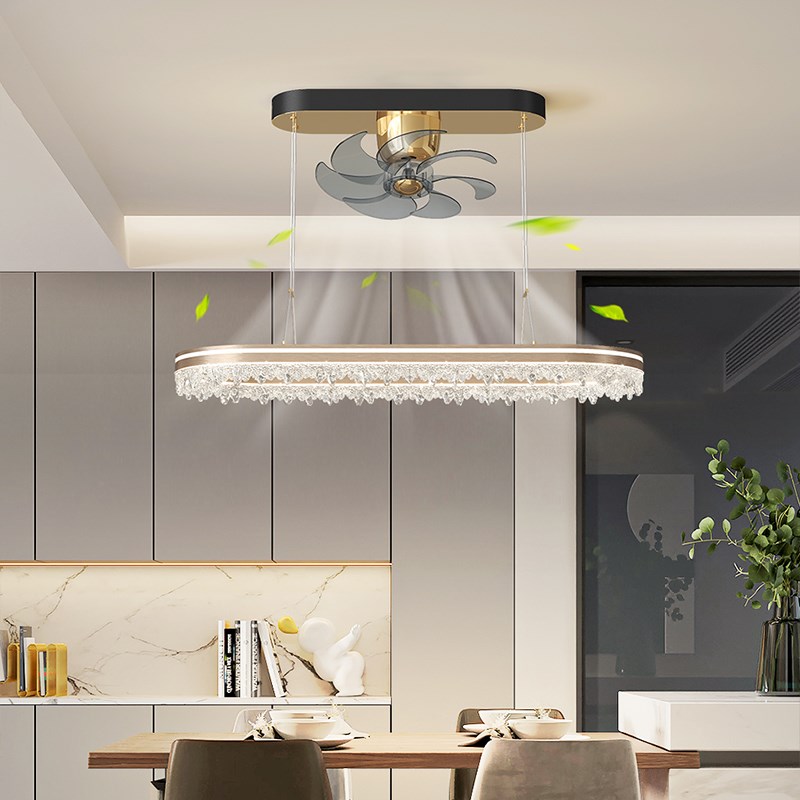 风扇灯2025新款客厅主灯家用一体吊灯现代简约意式创意大气吊扇灯 - 图1