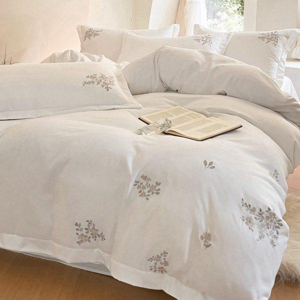 酒店专用四件套床上用品被子被褥全套组合民宿七八件套纯白床笠款,淘宝优惠券,粉丝福利购,淘宝优惠卷