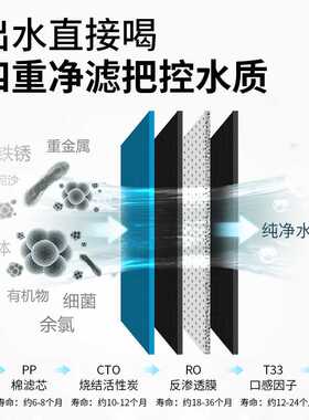新款RO反渗透净水器直饮家用厨房双出水过滤水龙头超滤净水机