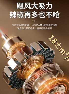 油烟机家用厨房侧吸式油烟分离抽油烟机免清洗智能语音双吸