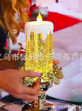 LED Christmas Candles 炫彩梦幻水晶蜡烛装饰 旅游纪念品LED夜灯