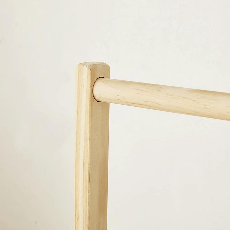 衣帽架实木落地卧室挂衣架家用现代简约小户型原木网红衣服架收纳 - 图2