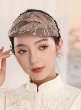 半帽发箍女士遮白发的头饰神器