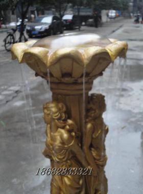 庭院假山鱼池水池增氧加湿摆设流水喷泉时尚装饰品花盆欧式摆件