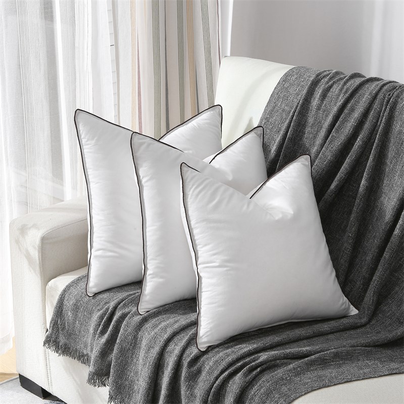 羽绒抱枕芯90白鸭绒鹅毛靠枕芯沙发腰枕内胆酒店床头靠包大靠垫芯 - 图0