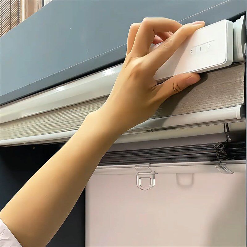 免打孔外置锂电池电动日夜蜂巢帘风琴帘 - 图2