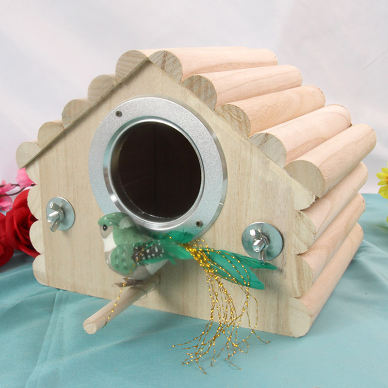 木质鸟窝玄凤虎皮牡丹鹦鹉鸟用繁殖箱鸟巢竖式鸟笼配件用品保暖,淘宝优惠券,粉丝福利购,淘宝优惠卷