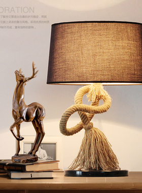 客厅招财鹿摆件家居装饰品 酒柜摆设美式复古工艺品乔迁礼物创意