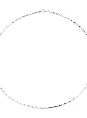 云潮轩S925纯银韩版潮流时尚切面链条圆圈项圈创意百搭简约diy