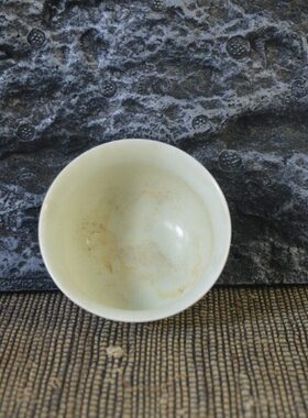 仿古瓷器 复古做旧明成化风格 青花松竹梅纹品茗杯 古董古玩摆件