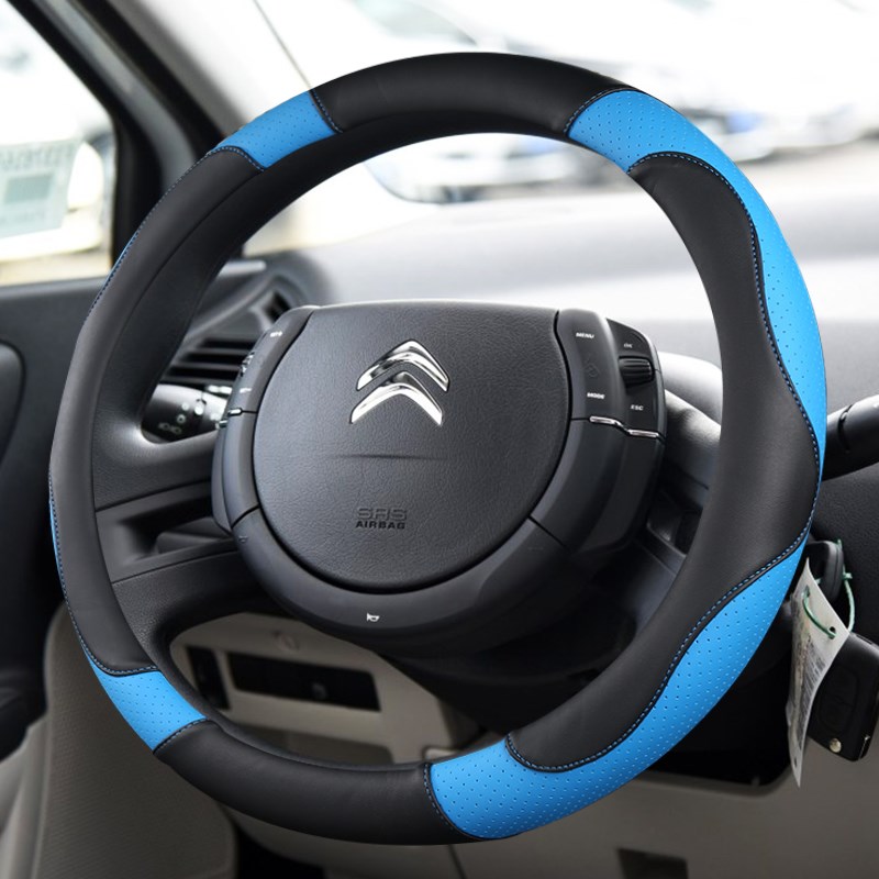雪铁龙老款世嘉凯旋免手缝真皮方向盘套0C6/08/09/10/11款汽车把 - 图2