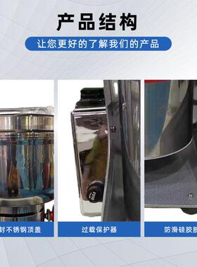 速粉碎机100-2000克不等粉碎处理无粉尘噪音小快速细末内外不锈
