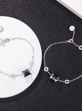 s925纯银小红人陶瓷手链  慈善款手链陶瓷弹簧款普通版 一件代发