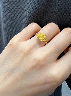 金包银拉丝小方糖戒指女爆闪w花丝素圈镂空指环对戒送女友节日礼