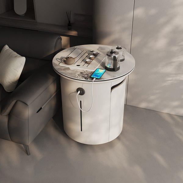 轻奢阳台可移动小茶台家用小型茶车边柜岩板现代圆形茶桌椅组合,淘宝优惠券,粉丝福利购,淘宝优惠卷