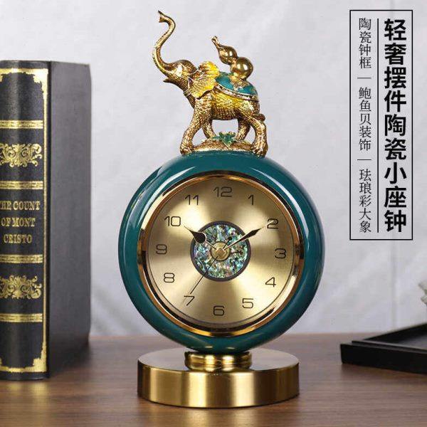家用客厅轻奢高档台式摆钟桌面摆件静音装饰座钟高端大气艺术时钟,淘宝优惠券,粉丝福利购,淘宝优惠卷