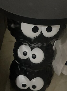 卡通创意煤球落地大型摆件客厅电视柜沙发茶几家居V装饰品乔迁礼