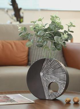 轻奢高档干花花瓶摆件艺术高级现代客厅电K视柜玄关装饰品一件代