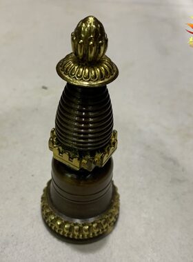佛塔嘎当塔佛台供奉菩提塔纯铜宝塔佛塔藏式摆件工艺品居家