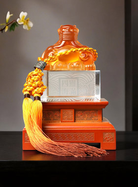 古东东琉璃貔貅玉玺印章摆件