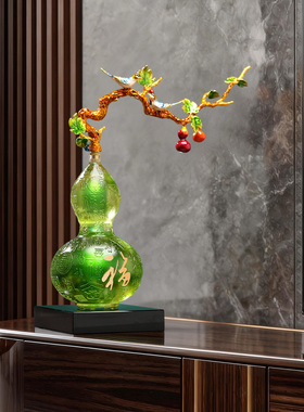 古东东葫芦琉璃摆件招财纳福