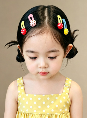 可爱波点发夹儿童蘑菇发卡2026新款宝宝前额刘海夹子短发女孩发饰