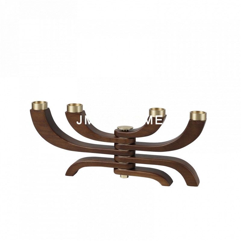 北欧创意复古旋转多头木质蜡烛烛台摆件样板间售楼V处玄关客厅餐,淘宝优惠券,粉丝福利购,淘宝优惠卷