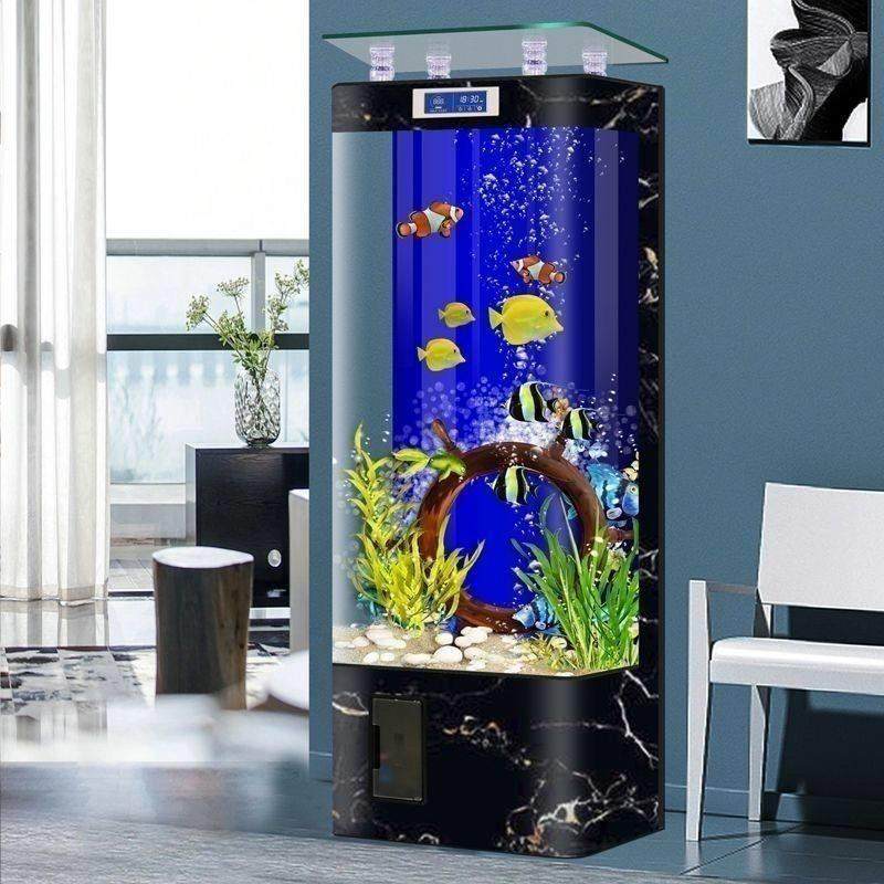 鱼缸客厅2024新型家用小型无障碍豪华电视柜，靠近地板的垂直免换,淘宝优惠券,粉丝福利购,淘宝优惠卷