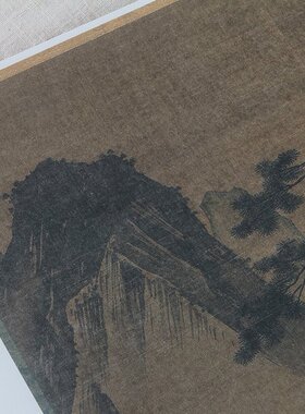 1:0.8传世国画真迹复制明戴进溪边隐士图53x97cm克利夫兰美术馆藏
