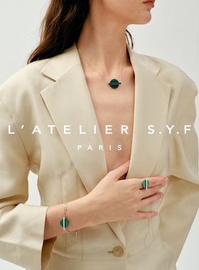 L’ATELIER S.Y.F孔雀石手链女款手镯轻奢小众精致天然石原创礼物