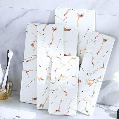 硅藻泥吸水垫洗手台洗漱垫硅藻土杯垫小洗漱台防水垫肥皂垫牙刷垫 - 图0