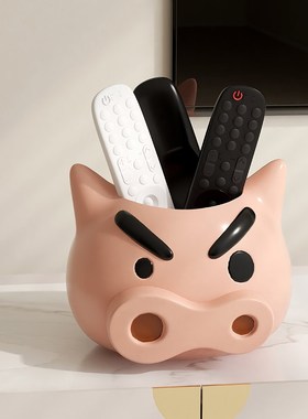 创意肥嘟嘟左卫门客厅茶几桌面放空调电视遥控器的笔筒玄关收纳盒