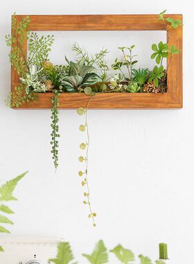 阿楹 壁挂绿植餐厅沙发背景墙面挂件 北欧玄关立体植物装饰卫生间