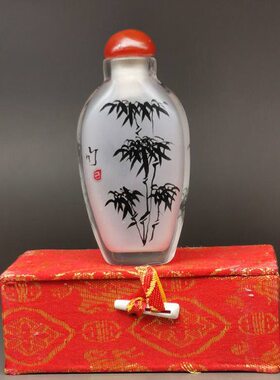 内画鼻烟壶长条壶手工艺品可选鼻烟粉套装清明上河图玻璃摆件礼品