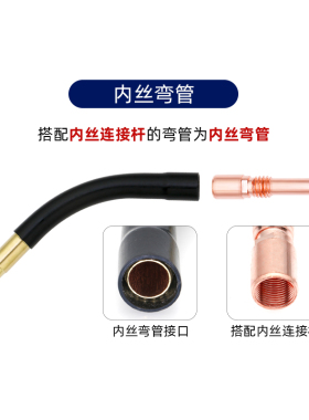 二保焊枪配件弯管弯脖鹅颈弯头KR200A350A500A气保焊机耐高温枪头