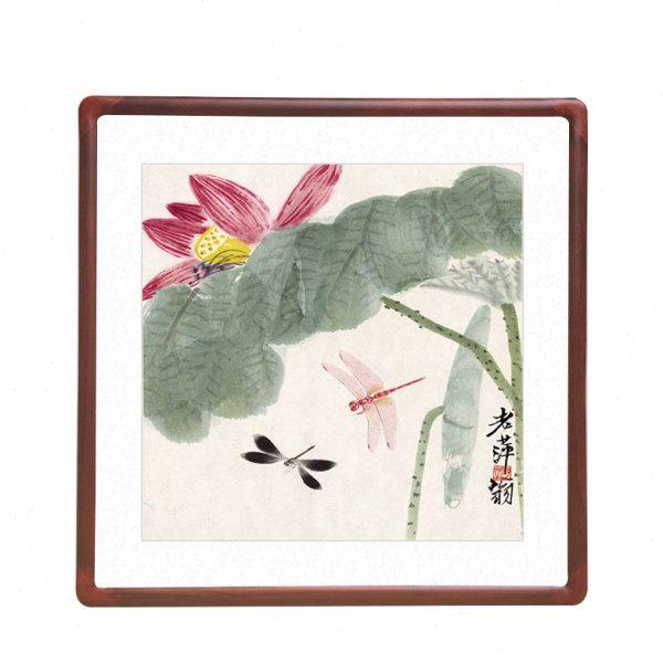 网红厅齐白石国画斗带方花鸟画框中式客背景墙装饰画饭厅餐厅过道,淘宝优惠券,粉丝福利购,淘宝优惠卷