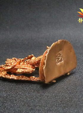 尼泊尔手工全铜白财神随身小铜像摆件居家工艺品藏饰藏式装饰品